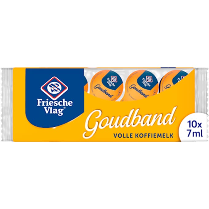 Koffiemelk Friesche Vlag goudband cups 10x7ml
