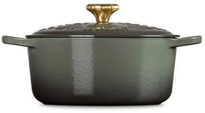 Le Creuset Braadpan Kerstboom Relief Thyme 24 cm