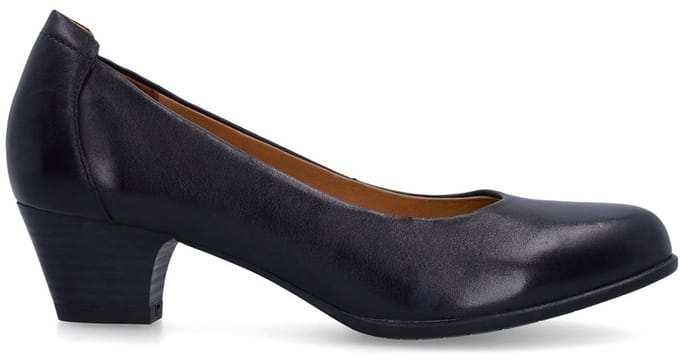 No Stress - Dames - Zwarte leren pumps - Maat 37