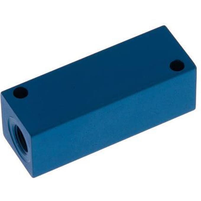 4xG 1/8'' Aluminium Verdeelblok Eenzijdig 16 Bar