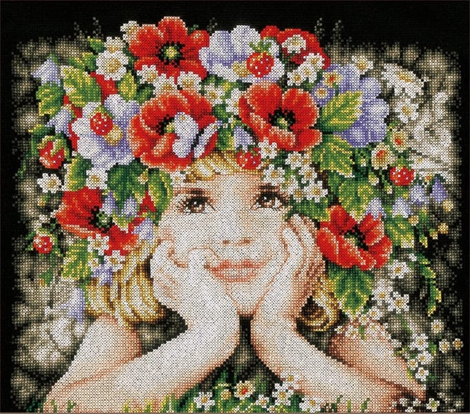 Lanarte - Telpakket kit - Meisje met bloemen - PN-0156698