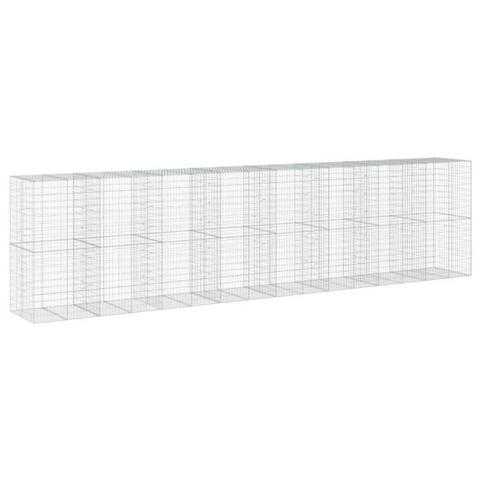 vidaXL - Schanskorf - 800x100x200 - cm - gegalvaniseerd - ijzer - zilverkleurig
