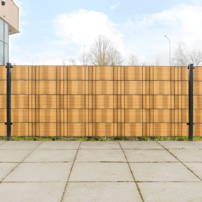 vidaXL - Balkonschermen - 10 - st - 255x19 - cm - poly - rattan - lichtbruin