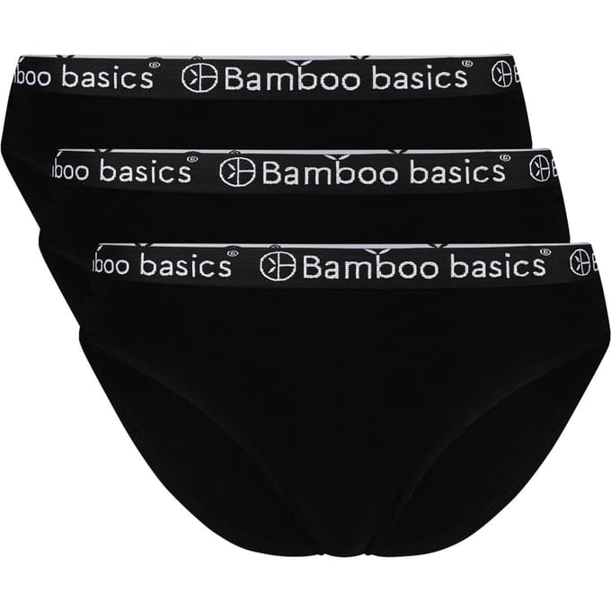 Bamboo Basics Zwarte Slips Yara - 3-pack - Maat S - Bamboe Ondergoed Dames - Bamboe Slips Dames