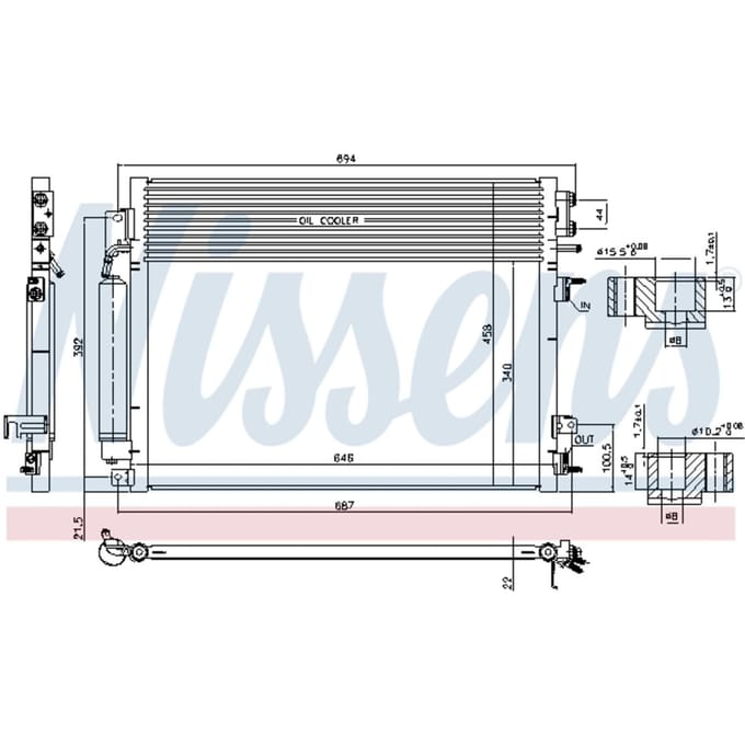 Condensator, airconditioning NISSENS 941084