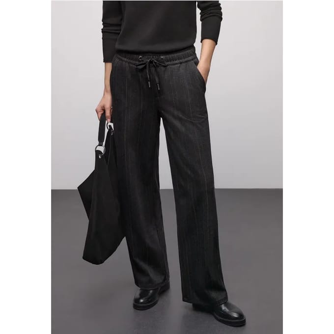 Visgraat jacquard broek