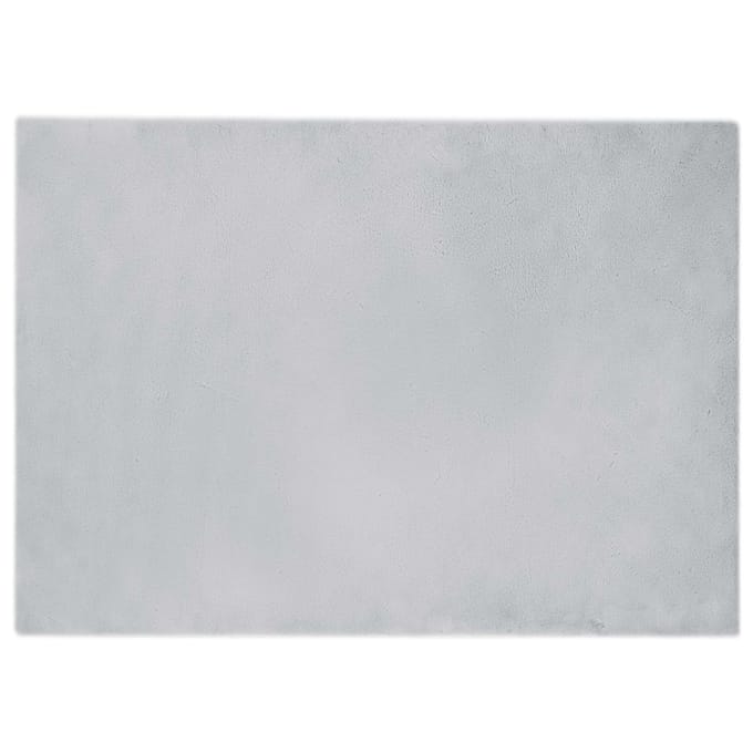 vidaXL - Antislip - vloerkleed - van - imitatie - konijnenbont - OLITE - Grijs
