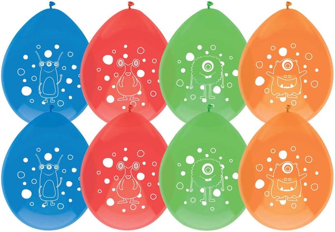 Haza Witbaard Balloons Monster Party 8pcs.