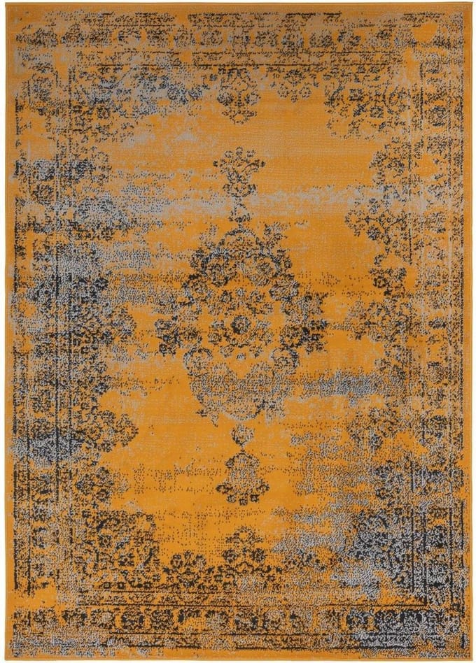 Vintage Vloerkleed Bloom - Okergeel - EVA Interior - 185 x 270 cm (L)