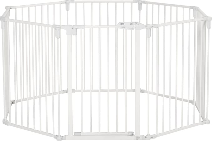 PawHut - Hondenhek - bestaande uit 8 Panelen - Wit