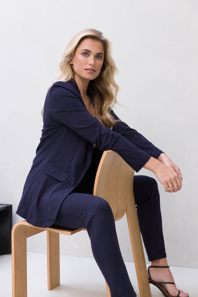 BASE LEVEL Yace Blazer - Dark Blue - maat 36