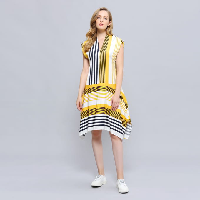 Stripe print game jurk