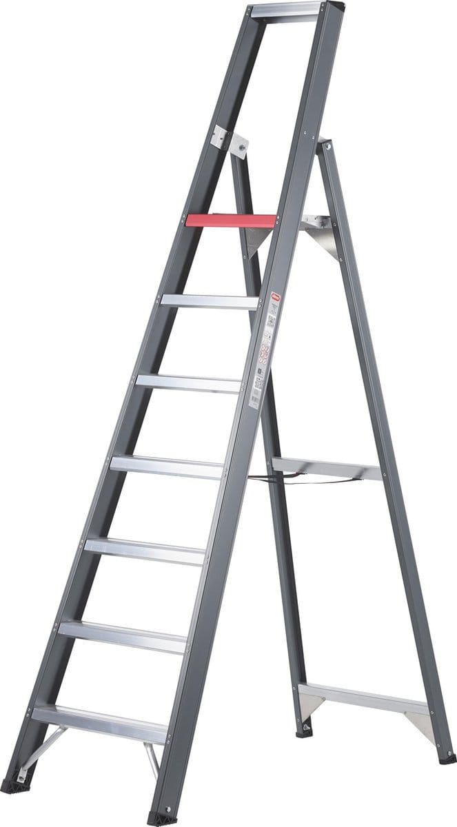 Altrex Falco 7 treeds - Enkel oploopbare industrietrap - Werkhoogte 3.65m - Opberghoogte 2.44m