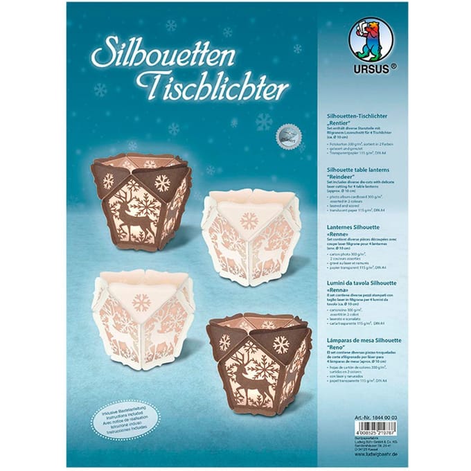 Silhouet tafellampen "Rendieren"
