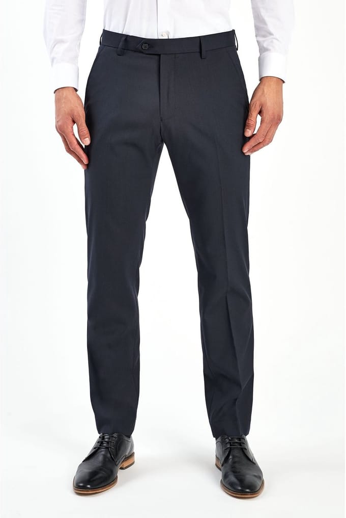 Next - Heren - Tailored fit - Chique stretchy broek - Blauw