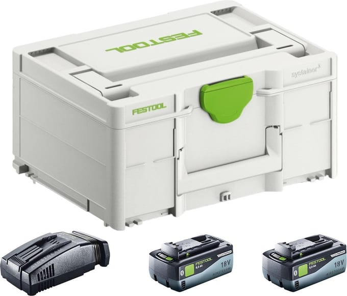 Festool SYS 18V 2x8,0/SCA16 577327 Energieset Incl. 2 accus, Incl. lader