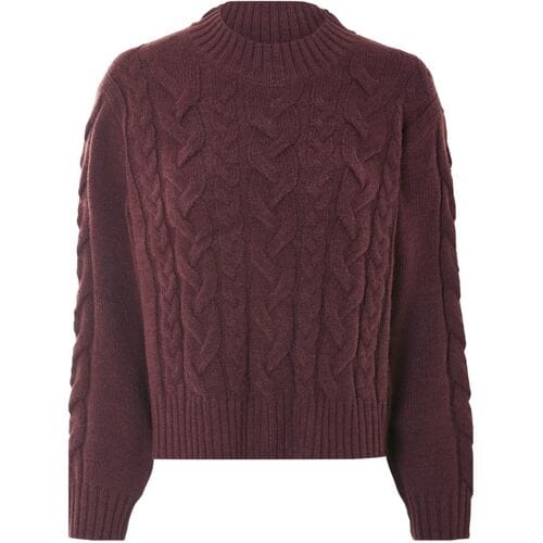 ESMARA Grofgebreide dames trui (Bordeaux, S (36/38))