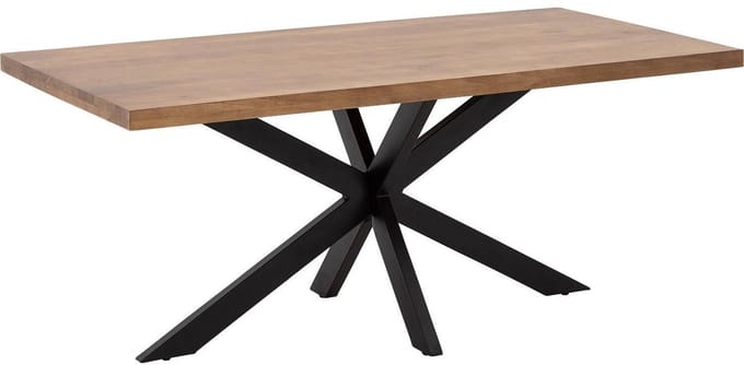 Goossens Lecca Eettafel - Hout - 180 x 76 x 90 cm - Rechthoek - bruin