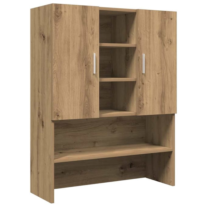 vidaXL - Wasmachinekast - 70,5x25,5x90 - cm - artisanaal - eikenkleur
