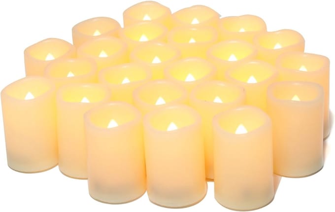 Core® LED Kaarsen Oplaadbaar - Nep Kaarsen - Wit - ‎4cm x 4cm x 5cm