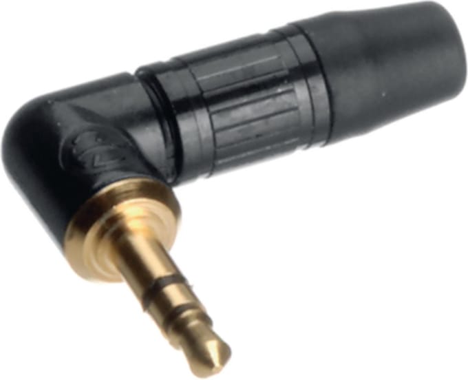 Neutrik NTP3RCB 3,5mm Jack (m) connector - metaal / haaks - 3-polig / stereo