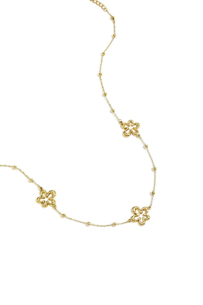 Ketting met koraalvormige bloemen