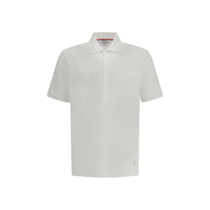 Thom Browne Witte Katoenen Polo Shirt