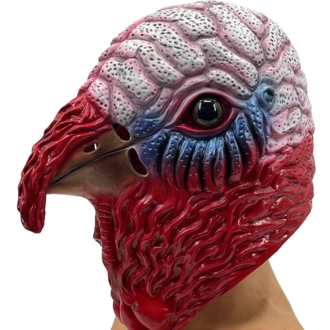 Halloween Terreur Vogel Masker One size rood