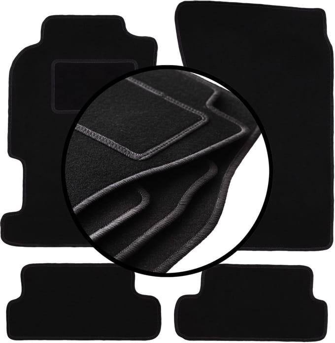 Complete set veloursmatten voor: Honda CRX DelSol coupé, cabrio (1992-1997)