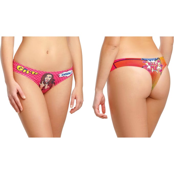 M Memème String -S- COMIC FANS PINK Multicolours