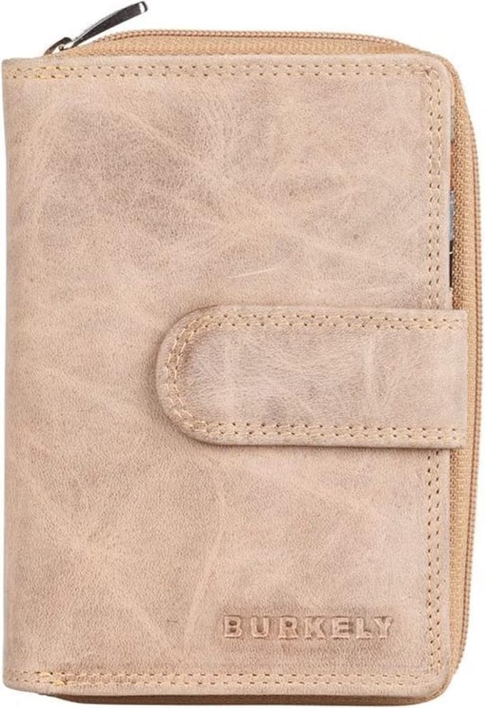 Leren portemonnee BURKELY Stacey Multi Wallet Loop Beige