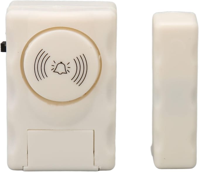 Alarm Deur Sensor - Magnetisch Alarm - Inbraak Preventie - 105 Decibel Geluid - Compact Formaat - Wit