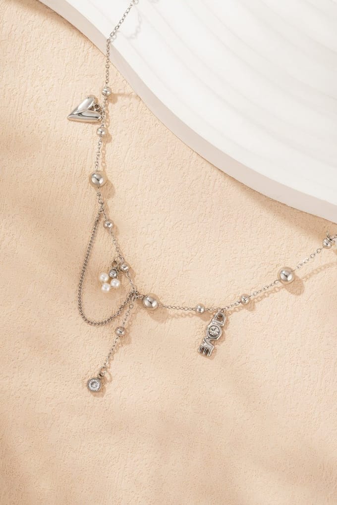 Goudlief connected love ketting - Roestvrijstaal - Verkleurt niet