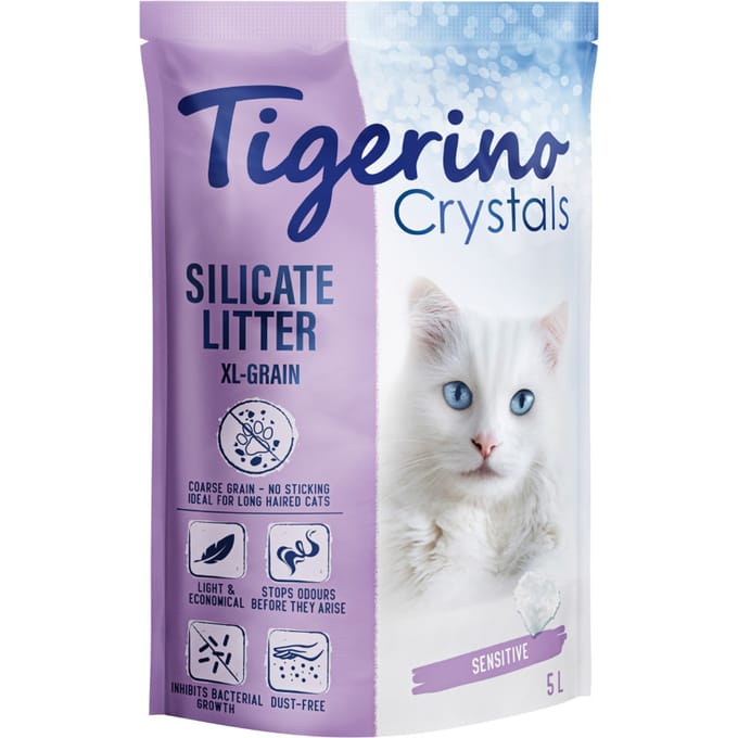 6x 5L Tigerino Crystals Sensitive XL Kattenbakvulling