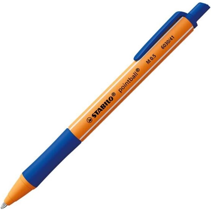 STABILO Pointball - Balpen 0,5 mm - Navulbaar - Blauw - per stuk