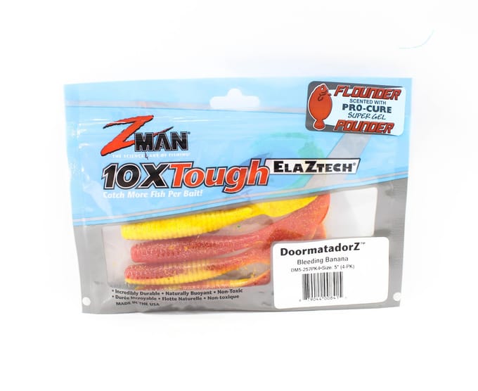 Zman Soft Lure DoormatadorZ 5 Inch 4/Pack Bloedende Banaan (8415)