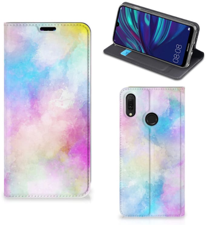 Bookcase Huawei Y7 hoesje Y7 Pro (2019) Watercolor Light