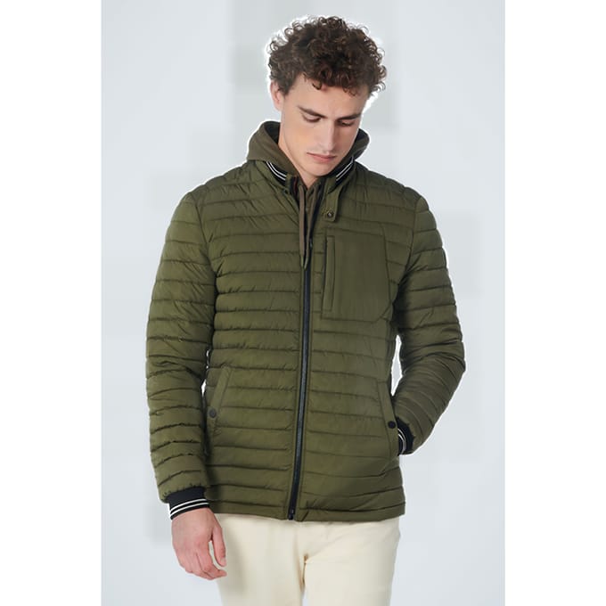 No Excess Jacket Short Fit Padded Army Größe: S | Leichte Jacken Outlet | Herren | Grün