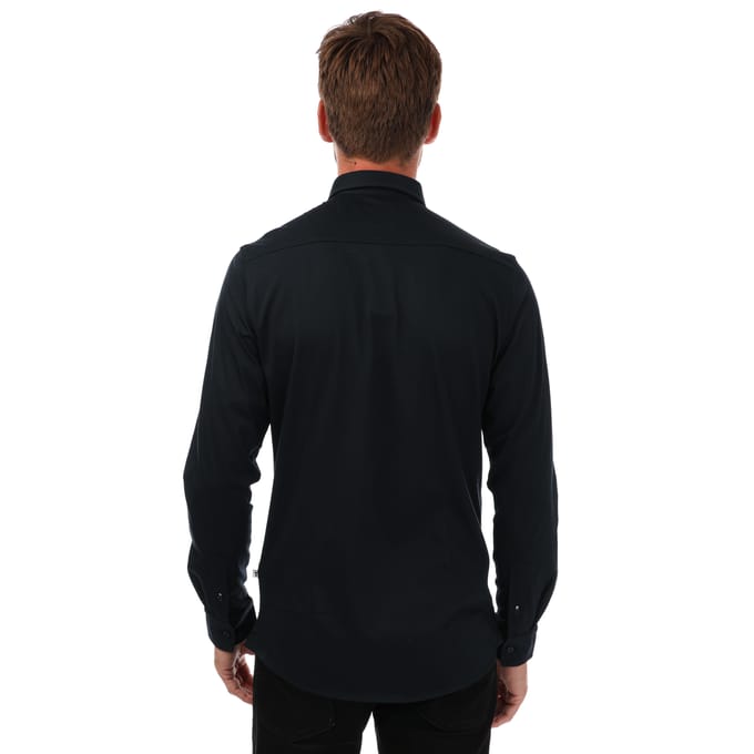 Ted Baker Marros overhemd met lange mouwen voor heren, marineblauw