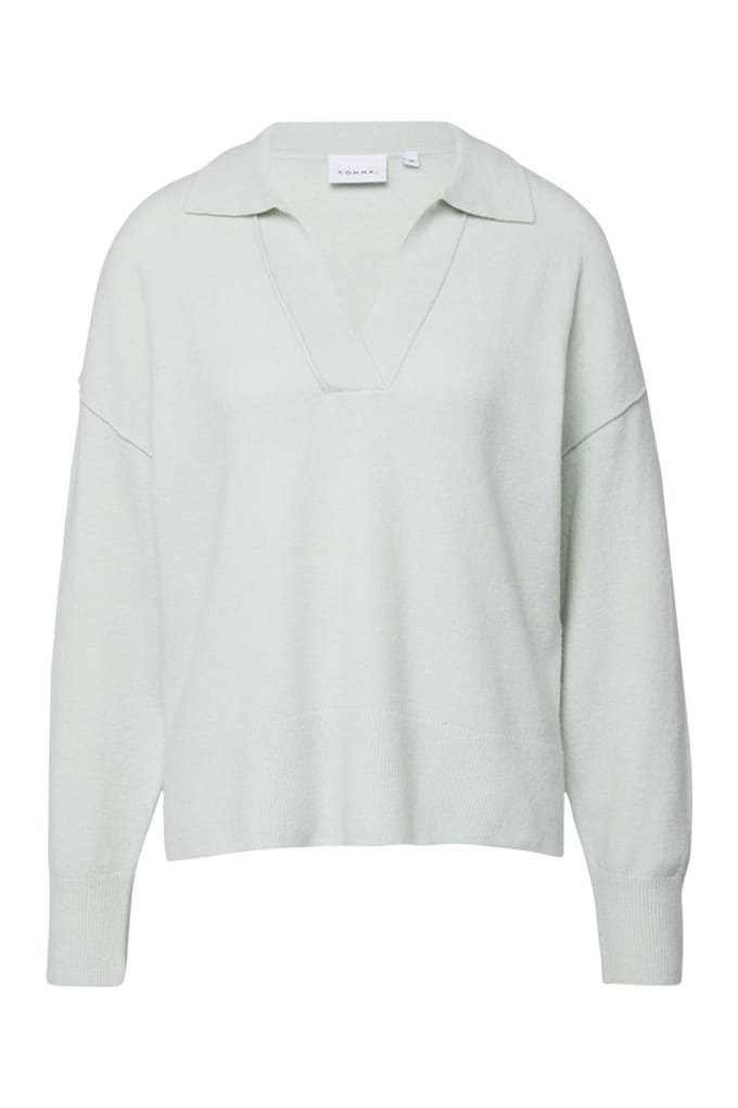 Comma Pullovers Soft Sage Maat: 42 | Sweaters Outlet | Dames