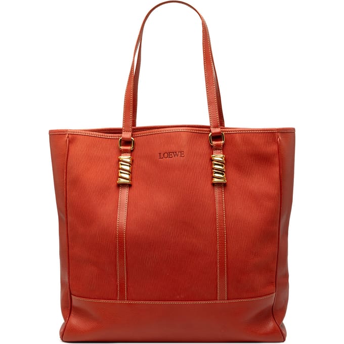 Tweedehands Leren Velazquez Twist Tote
