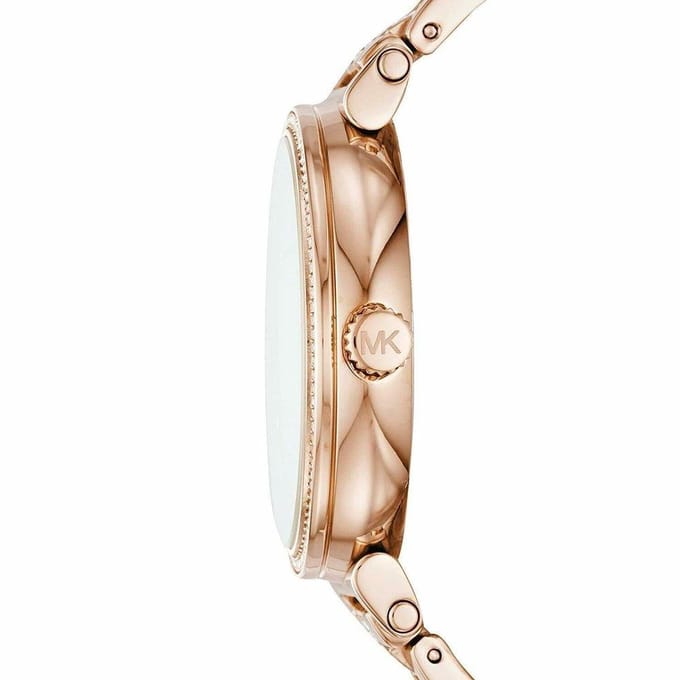 Michael Kors MK3882 Sofie Kristallen Rose Wijzerplaat Dameshorloge 36mm helder roze
