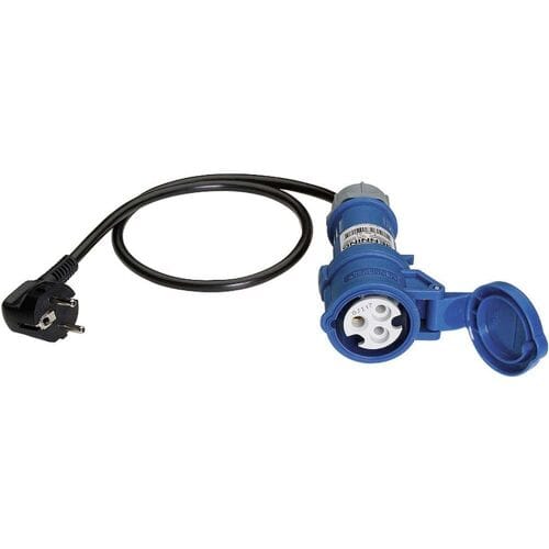 Benning 044143 Meetadapter Randaarde stekker - CEE-Cara-koppeling Blauw