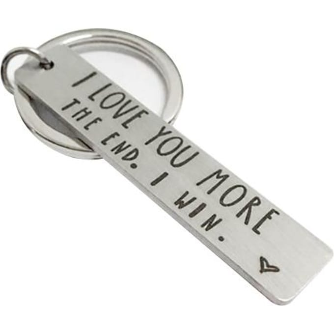 VOUS PLUS LA FIN Lettre Bande Porte-clés Porte-clés Amoureux Cadeau Décor gray