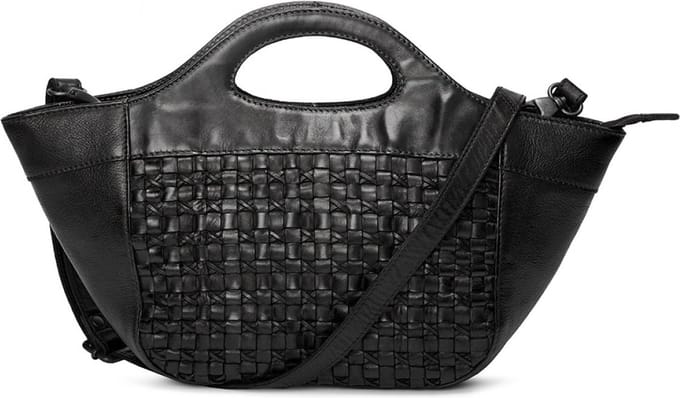 Pia Ries | Kleine Chique Handtas | Deens Design | Leer tas | Zwart - Washed