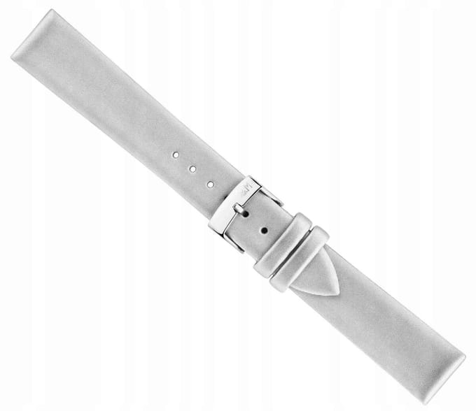 Morellato Satin 16mm Zilver Leren Horlogeband - Italiaans design
