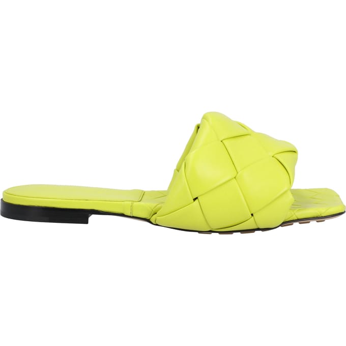 Bottega Veneta Lido Platter Sandalen geel