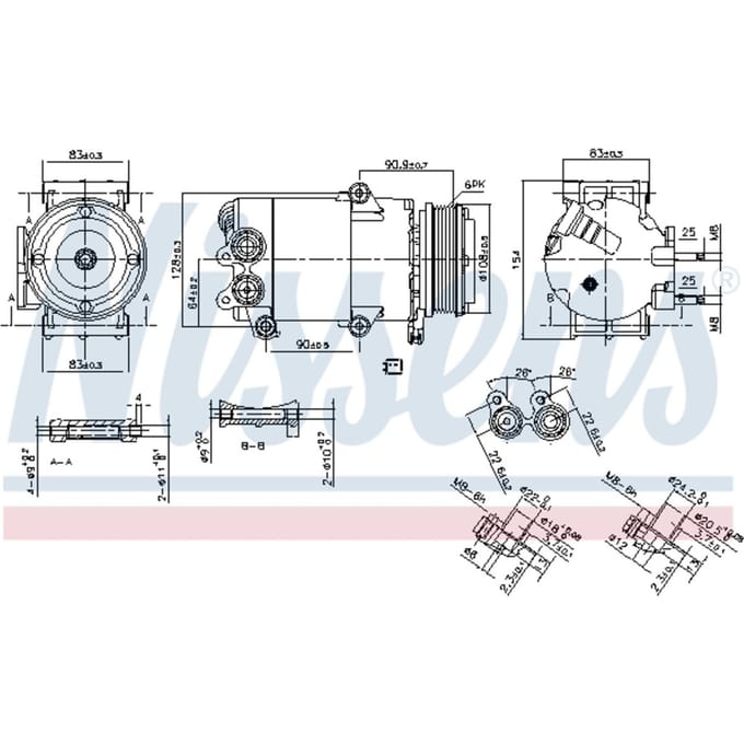 Compressor airconditioning NISSENS 890216