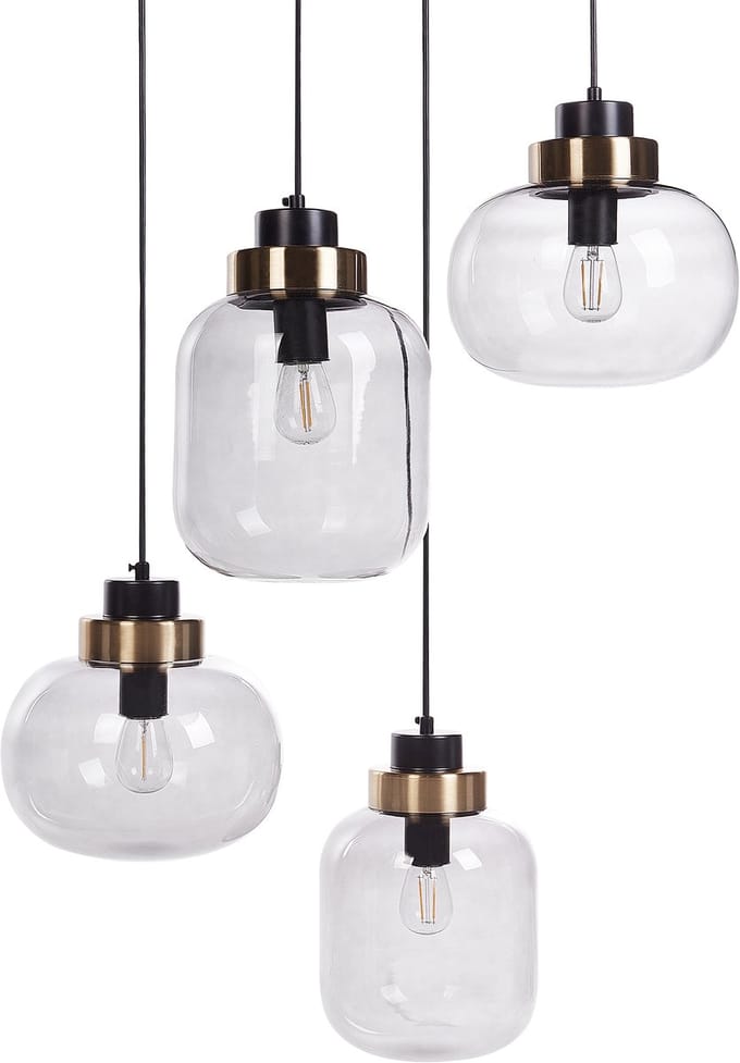 ZAYANDE - Hanglamp - Lichtgrijs - Glas