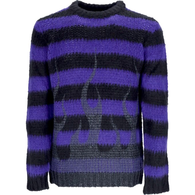 Zwarte Flames Jumper Paarse herentrui